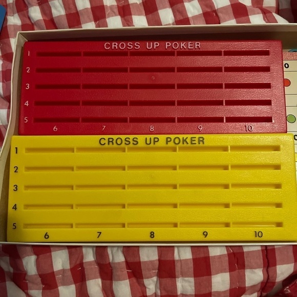 Vintage 1968 Cross Up Poker Game - Milton Bradley # 4945 Made in USA - Picture 6 of 14
